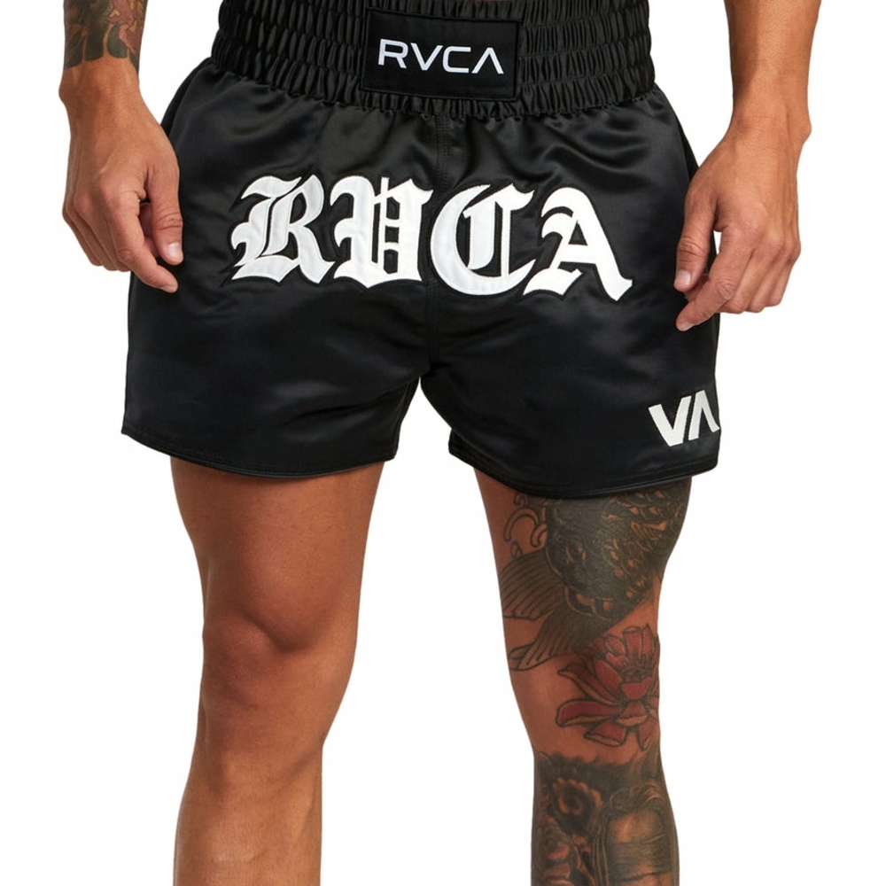 RVCA Muay Thai Mod Elastic Waist Boxing Shorts NWT